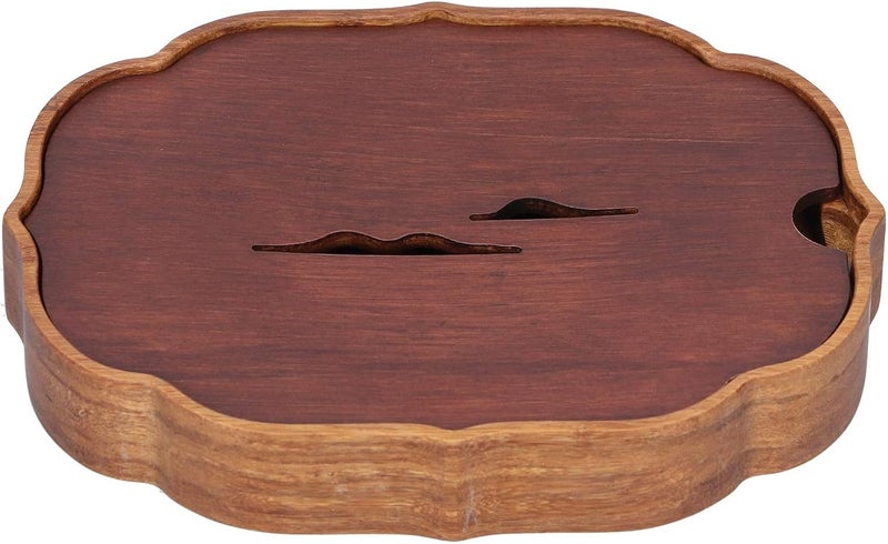 woobles Tea Serving Tray, with Water Storage Bamboo Tea Tray Box Serving Tray Box, for Kungfu Tea Set Kungfu Tea Set Accessories Tea Accessories- - Image 1