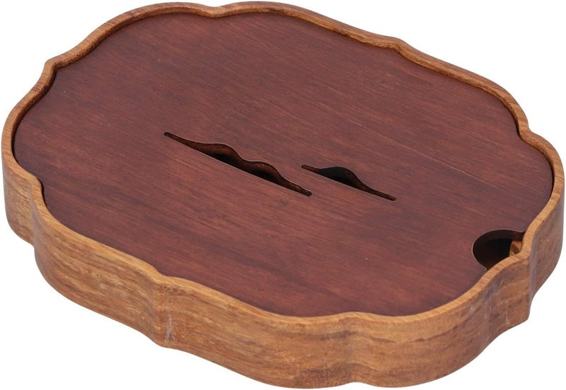 woobles Tea Serving Tray, with Water Storage Bamboo Tea Tray Box Serving Tray Box, for Kungfu Tea Set Kungfu Tea Set Accessories Tea Accessories- - Image 2