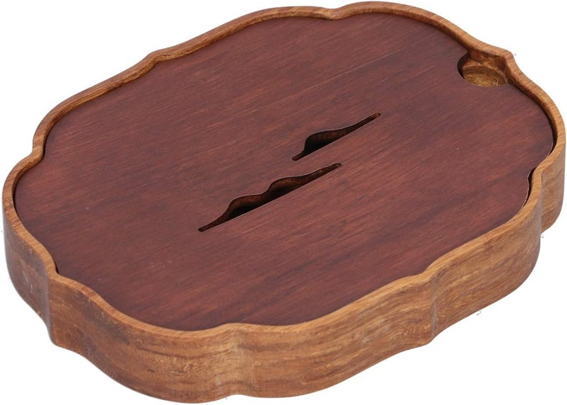 woobles Tea Serving Tray, with Water Storage Bamboo Tea Tray Box Serving Tray Box, for Kungfu Tea Set Kungfu Tea Set Accessories Tea Accessories- - Image 3