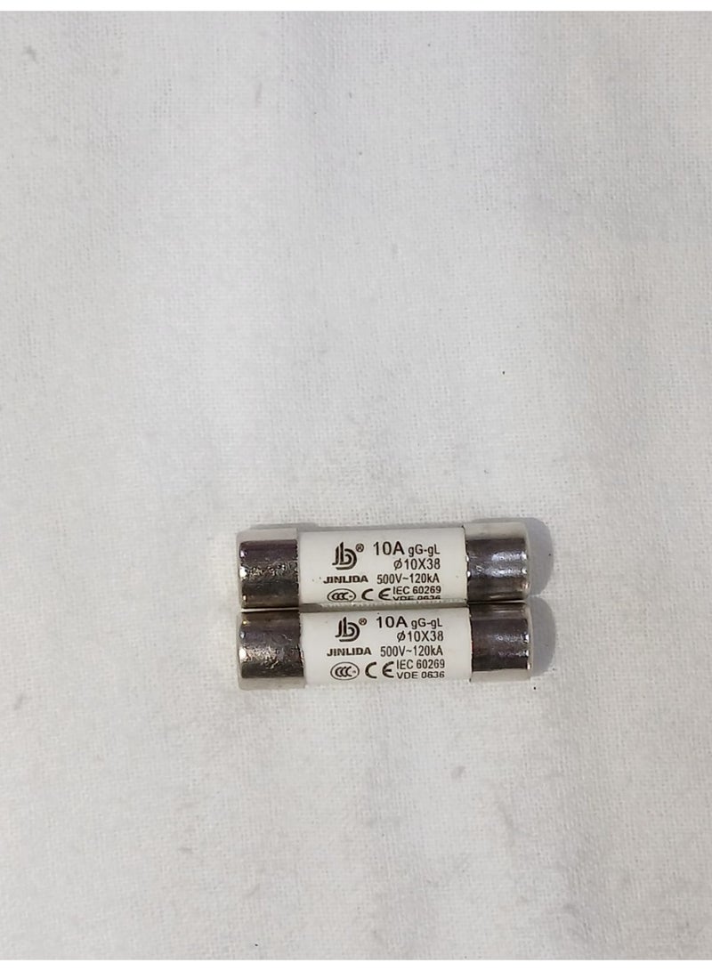 Jinlida فيوز خرطوشة سيراميك 10x38 10A 500V-120kA - Image 2