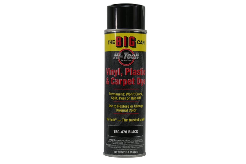 HI-TECH Big Can Black Spray Dye â€“ 15oz Carpet, Vinyl, Fabric & Upholstery Restorer â€“ Permanent Color, Wonâ€™t Crack, Peel, or Rub Off â€“ Indoor/Outdoor Use - Image 1