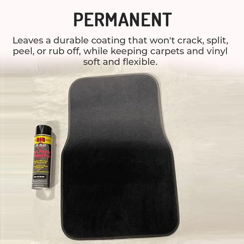 HI-TECH Big Can Black Spray Dye â€“ 15oz Carpet, Vinyl, Fabric & Upholstery Restorer â€“ Permanent Color, Wonâ€™t Crack, Peel, or Rub Off â€“ Indoor/Outdoor Use - Image 3