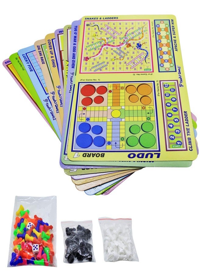 RKZ® 50 in 1 Family Games Party & Fun All 50 Classical Indoor Board Games for All Age Group (Multicolour) - Image 2