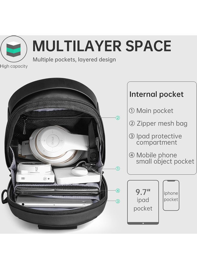 NIBEMINENT Man Waterproof Fashion Leisure Single Shoulder Chest Pack 30.00*8.00*20.00cm - Image 4