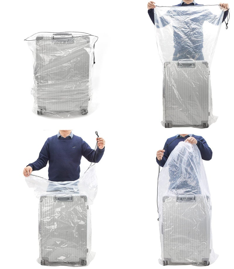 TRINKA 31x62 inches Extra Large Clear Drawstring Dust Covers Plastic Storage Bags Set of 4 Multi-Purpose for Storage and Keeping Luggage, Suitcase Good for Household Organizing Reusable - Image 5