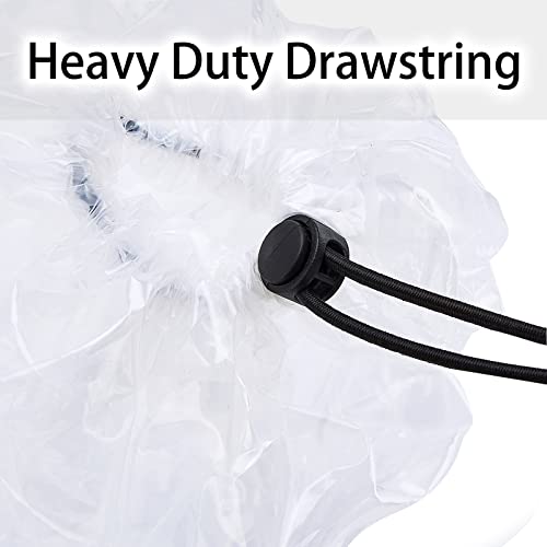 TRINKA 31x62 inches Extra Large Clear Drawstring Dust Covers Plastic Storage Bags Set of 4 Multi-Purpose for Storage and Keeping Luggage, Suitcase Good for Household Organizing Reusable - Image 3