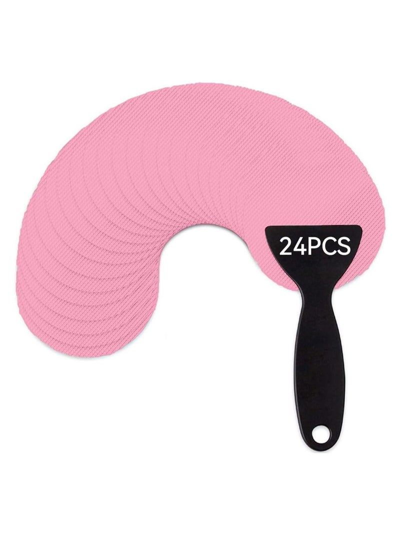 ECVV ECVV 24PCS Non-Slip Bathtub Stickers - Safety Adhesive Decals with Silicone Scraper for Bath Tubs, Showers, Stairs & Ladders (Pink)  - Image 1