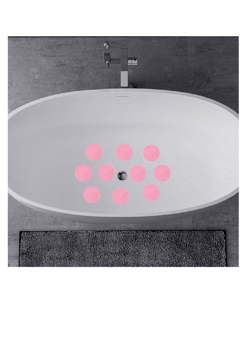 ECVV ECVV 24PCS Non-Slip Bathtub Stickers - Safety Adhesive Decals with Silicone Scraper for Bath Tubs, Showers, Stairs & Ladders (Pink)  - Image 5
