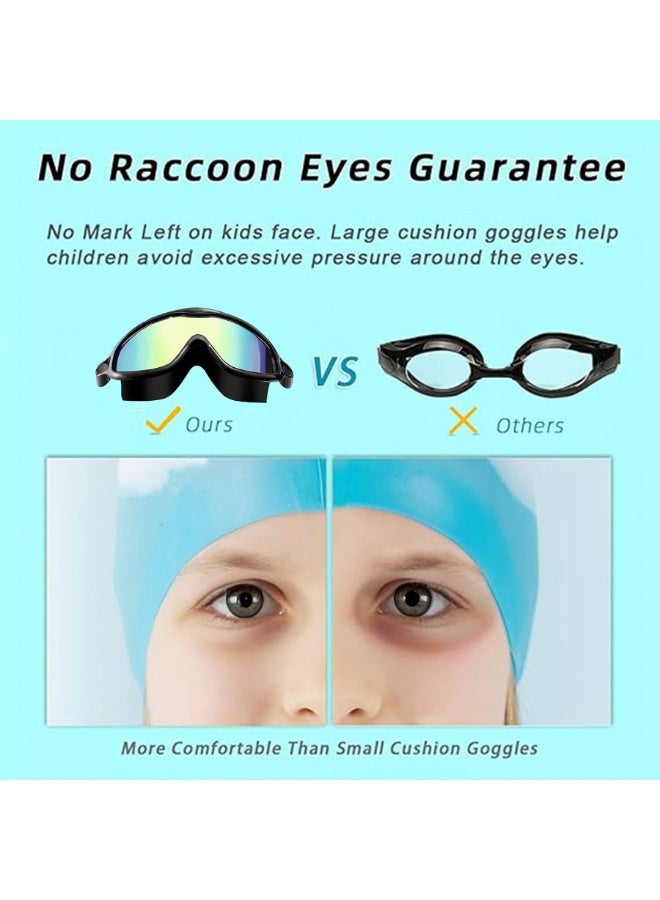 ZOXITY Kids Swim Goggles 2 Pack Anti-Fog Anti-UV Wide View Swimming Waterproof, no leakage,Goggles Pool Goggles for Kids 3-15 - Image 4
