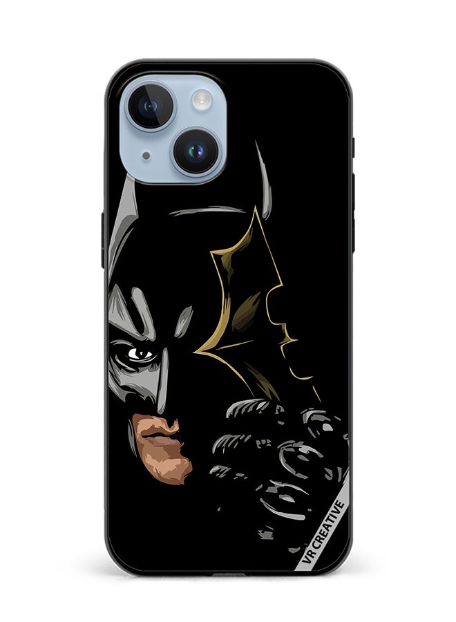 VR CREATIVE Protective Case Cover For Apple iPhone 15 Batman Black Design Multicolour - Image 1