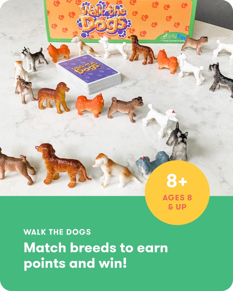 SimplyFun Walk The Dogs Math Game - One of The Most Fun Games for Kids Ages 8 and Up - Play to Practice Counting & Sorting- 2 to 5 Players - Image 2