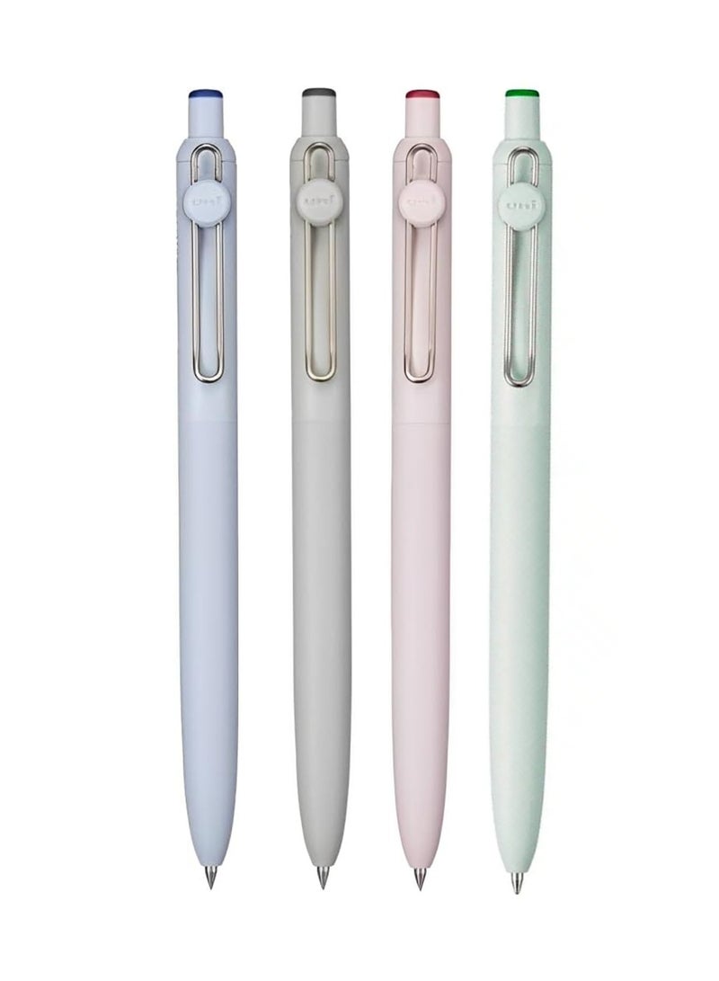 Uniball 4-Piece Zento Retractable Rollerball Pen 0.7mm Tip Multicolour - Image 1