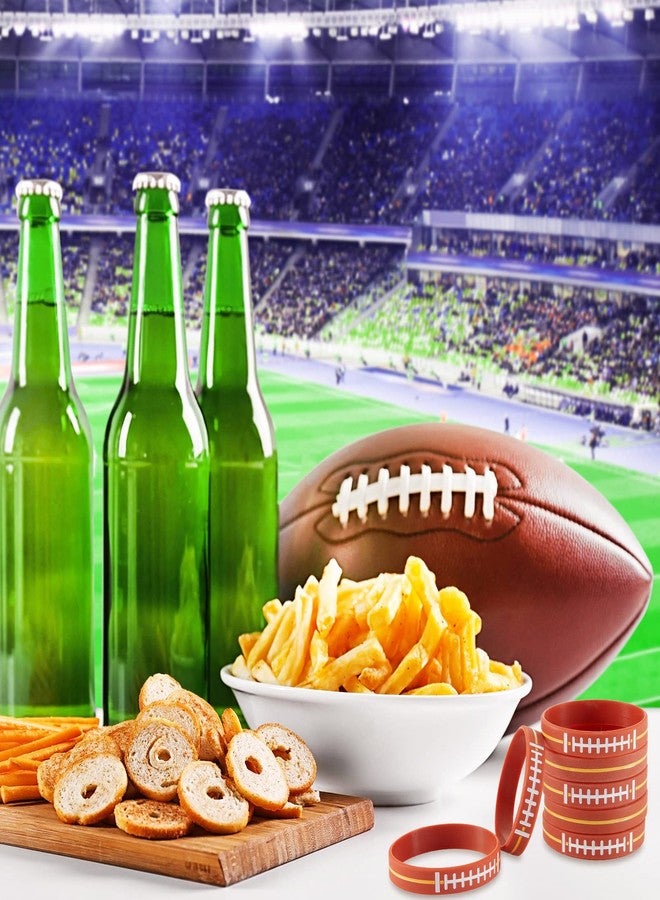 Zhanmai Football Theme Silicone Wristbands Stretch Bracelets Sport Themed Party Accessories Supplies for Football Sport Theme Birthday Decorations Gifts Party Favors(48 Pieces) - Image 4