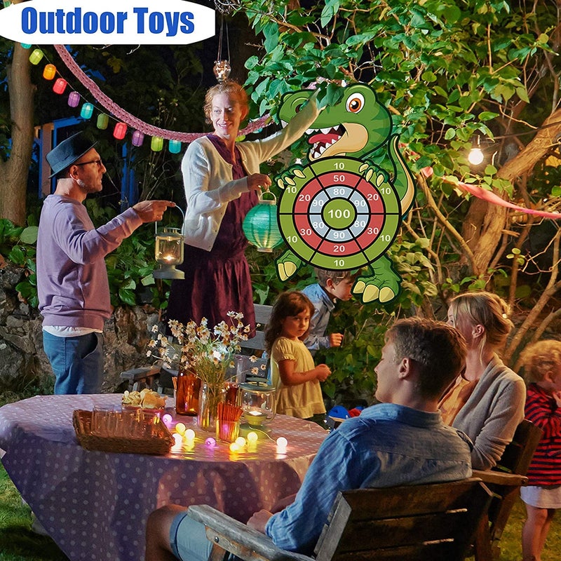 HONGID Dinosaur Toys For 3-12 Year Old Boys 30 Large Dart Board Kids Toys Age 4-12 Indoor Outdoor Games Dinosaur Birthday Party Supplies Favors Decorations Stocking Stuffers For Kids  For Boys - Image 5