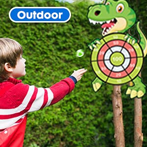 HONGID Dinosaur Toys For 3-12 Year Old Boys 30 Large Dart Board Kids Toys Age 4-12 Indoor Outdoor Games Dinosaur Birthday Party Supplies Favors Decorations Stocking Stuffers For Kids  For Boys - Image 4