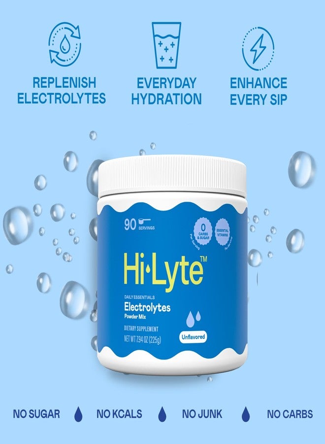 Hi-Lyte Electrolytes Powder Mix - Unflavored Hydration Support for Daily Wellness, Fasting, Keto - Sodium, Potassium, Magnesium, Vitamins - No Sugar, No Carbs, Clean Ingredients - Image 2