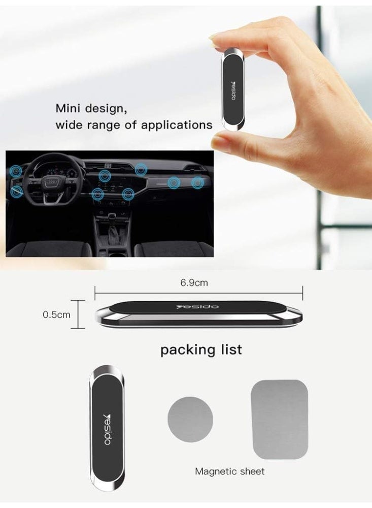 Yesido Magnetic Phone Holder C113 – Strong Magnet, 360° Rotation, Dashboard & Air Vent Mount, Universal Car Phone Holder for iPhone, Samsung, Huawei – Black - Image 5