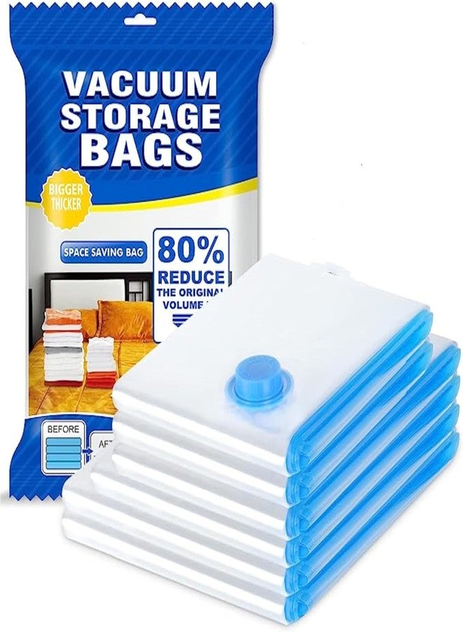 JIARKA 5 Pcs Vacuum Storage Bag With Pump Resuable Compression Storage Bag Packing Ziplock Bag Smart Saver Vacuum Sealer Bags Space Saver Bag For Travel Vacuum Bag - Image 1