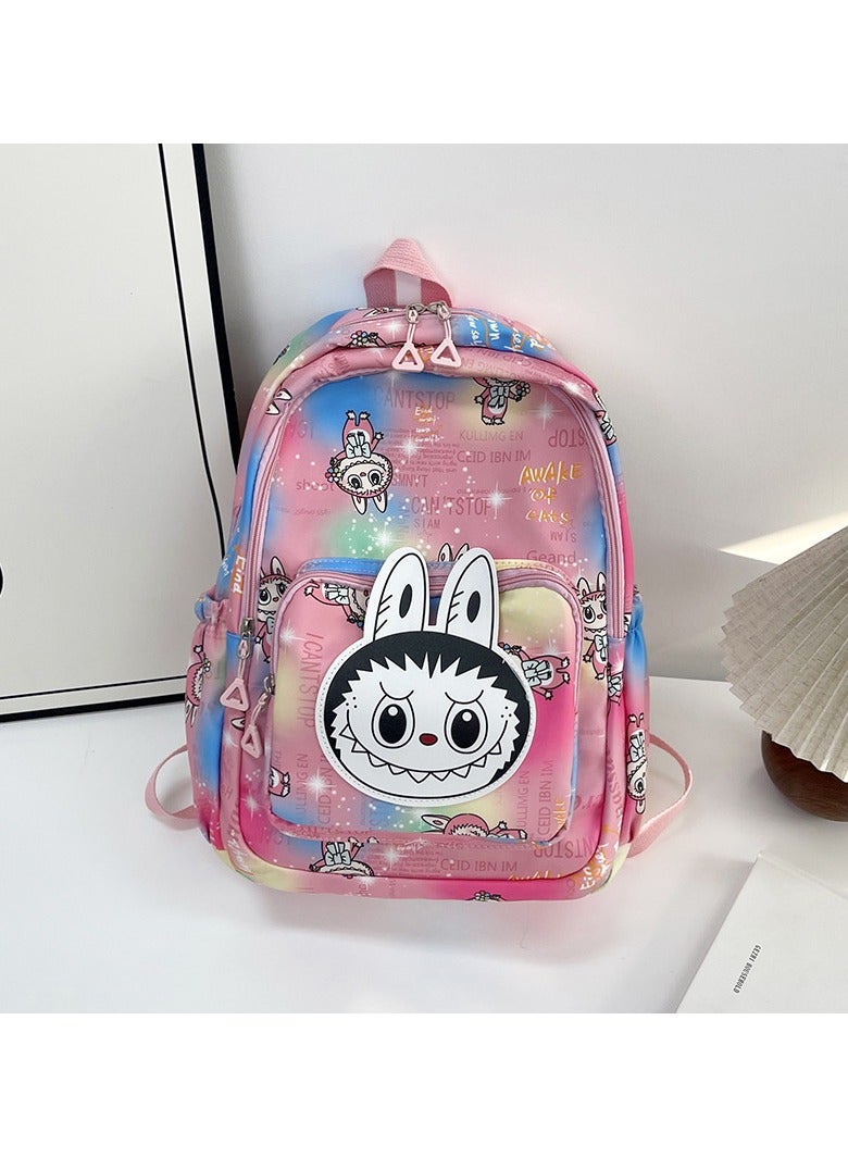 Children's Cartoon Printed Labubu Schoolbag Boy Girl Elementary School Student Backpack Light Versatile Schoolbag 43*34*13CM