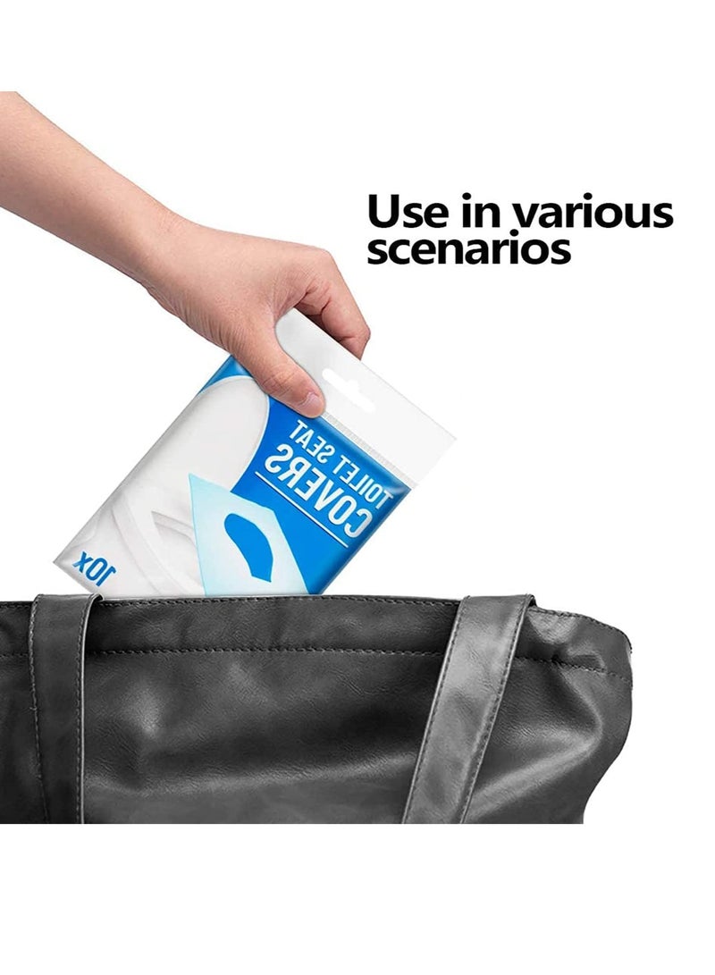 SOLARAE Disposable Toilet Seat Covers Flushable Toilet Seat Covers for Kids Adults Pregnant Women Travel Disposable Toilet Mat Antibacterial Disposable Paper Toilet Seat Covers Use in Public Toilets 60PCS - Image 2