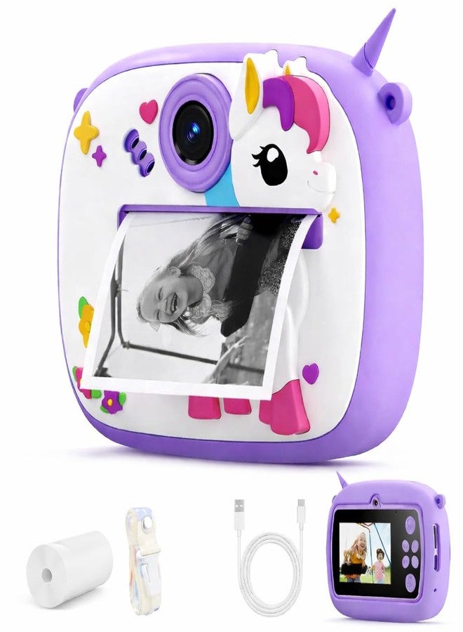 FINICKY-WORLD Kids Instant Print Camera - Mini Digital HD Photo & Video Camcorder with Games | Fun Learning Toy for Boys & Girls Ages 4-18 | Includes 2 Print Rolls - Ideal Gift for Kids - Image 1