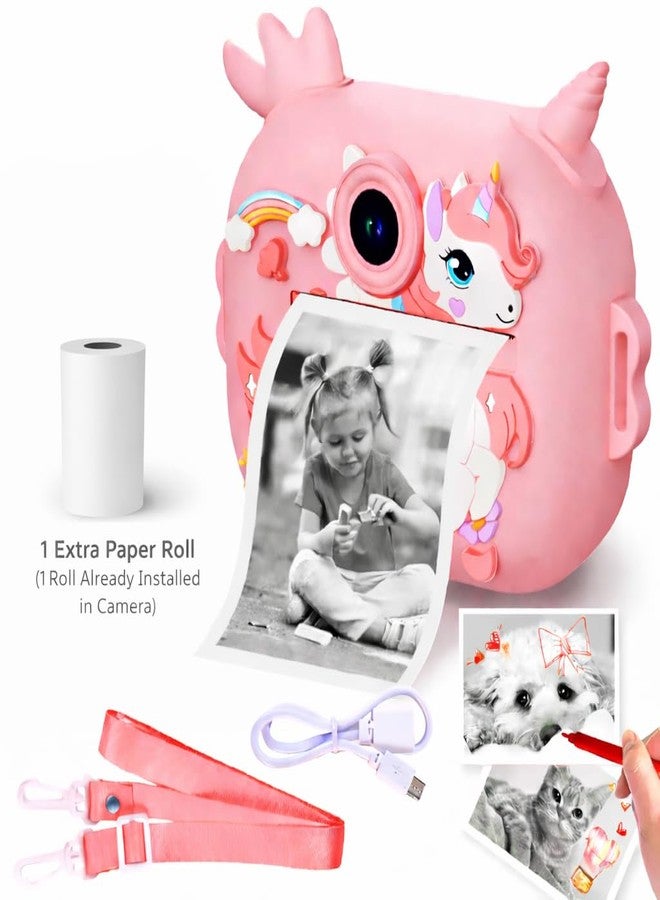 FINICKY-WORLD Kids Instant Print Camera - Mini Digital HD Photo & Video Camcorder with Games | Fun Learning Toy for Boys & Girls Ages 4-18 | Includes 2 Print Rolls - Ideal Gift for Kids - Image 3
