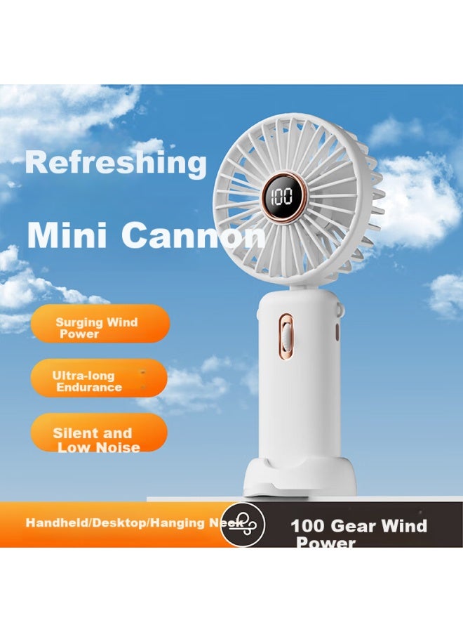 Jin Longxing Jinlongxing Handheld Mini Fan, Quiet Desktop Cooling Bladeless Portable Usb Rechargeable High-power Fast Air Gun With Long Battery Life - Image 3