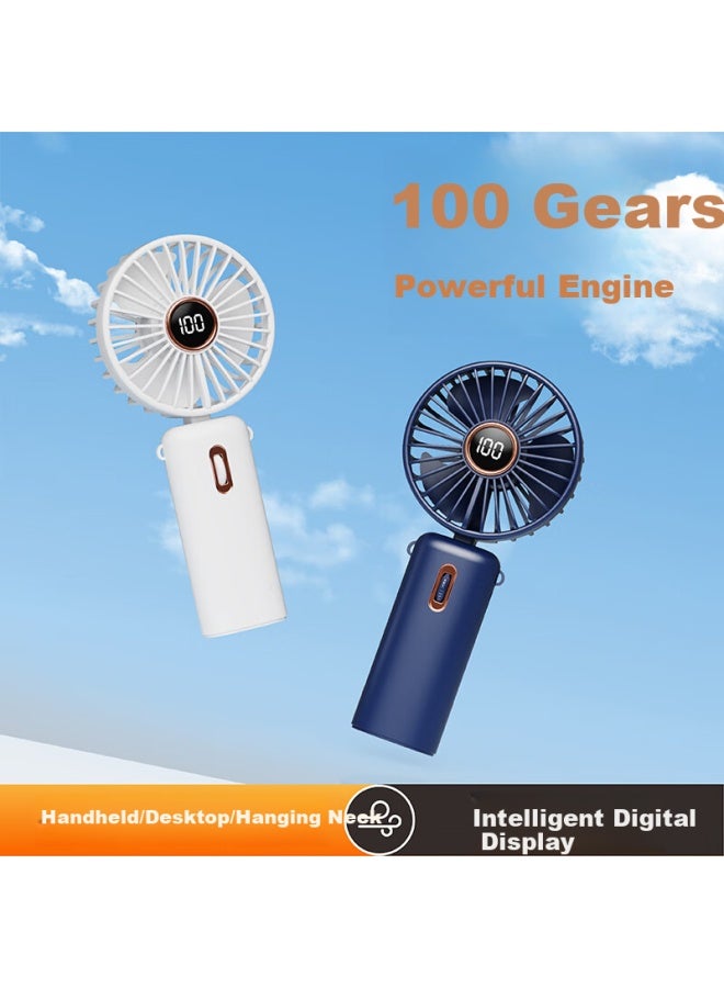 Jin Longxing Jinlongxing Handheld Mini Fan, Quiet Desktop Cooling Bladeless Portable Usb Rechargeable High-power Fast Air Gun With Long Battery Life - Image 2