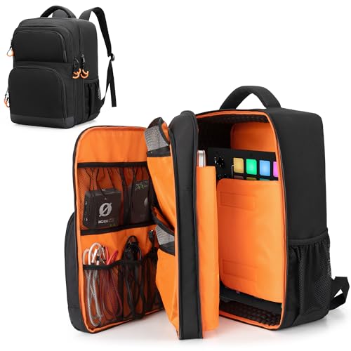 PGmoon Audio Mixer Travel Case Bag Compatible with RODECaster Pro, RODECaster Pro II, RC Duo, DJ Mixer Backpack with Plenty of Pockets for Microphones, Cables & More Podcast Equipment(Patent Design) - Image 1