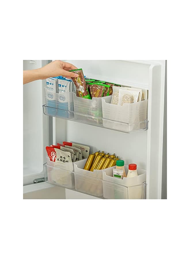 IAF Fridge and Freezer Bins Set of 3- Frosted Plastic Containers for Food Storage, Beverage Holder, and Pantry Organizer - Ideal for Refrigerator Door Space and Cabinet Kitchen essential - Image 2
