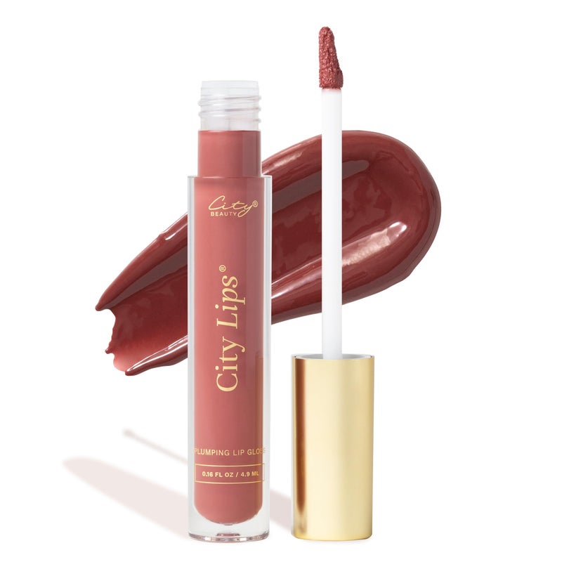 City Beauty City Lips Plumping Lip Gloss  HighShine Gloss for Fuller YoungerLooking Lips  Hydrating  Smoothing Lip Treatment Hyaluronic Acid