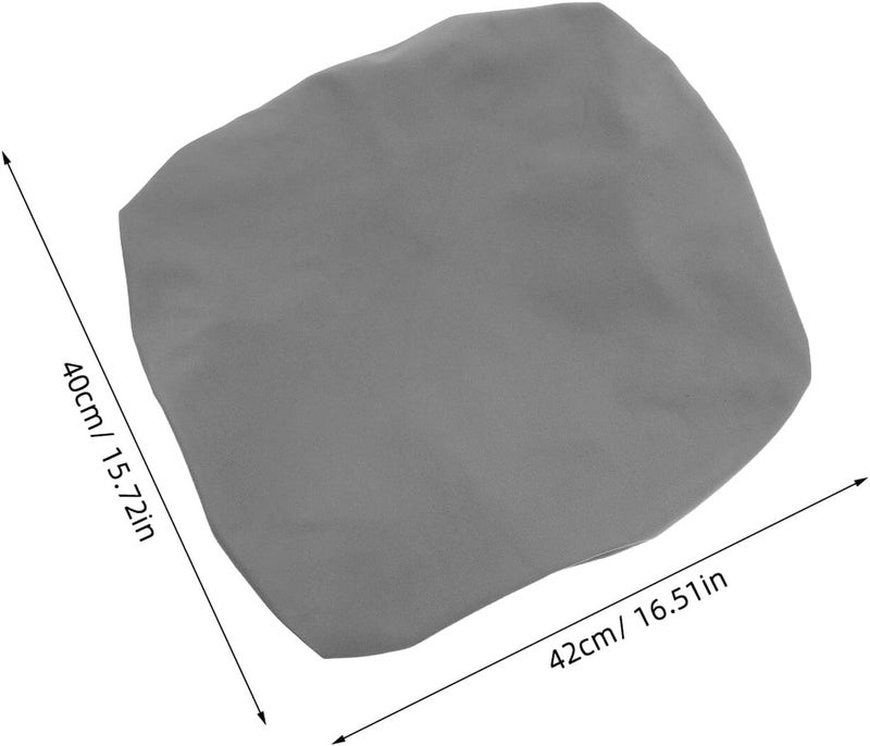 Zerodeko Waterproof Milk Silk Chair Slipcover with Elastic Fit, Removable Gray Protective Cushion Cover for Desk and Dining Chairs, Home and Office Use - Image 2