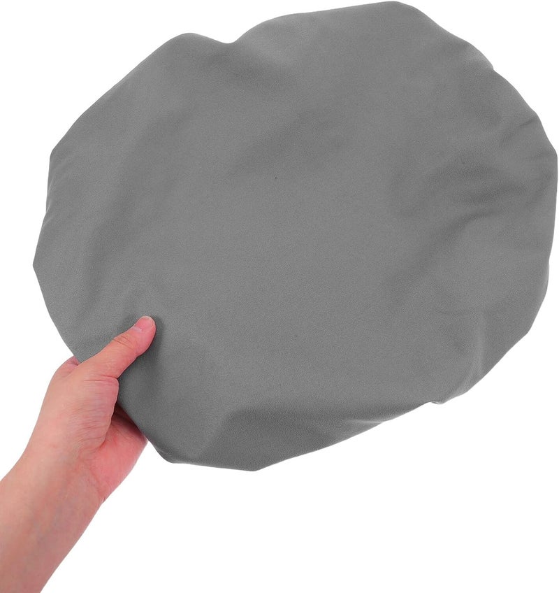 Zerodeko Waterproof Milk Silk Chair Slipcover with Elastic Fit, Removable Gray Protective Cushion Cover for Desk and Dining Chairs, Home and Office Use - Image 4