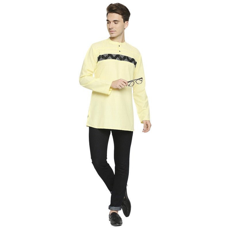 ARCHATTIRE قميص قطن أصفر للرجال - Image 5