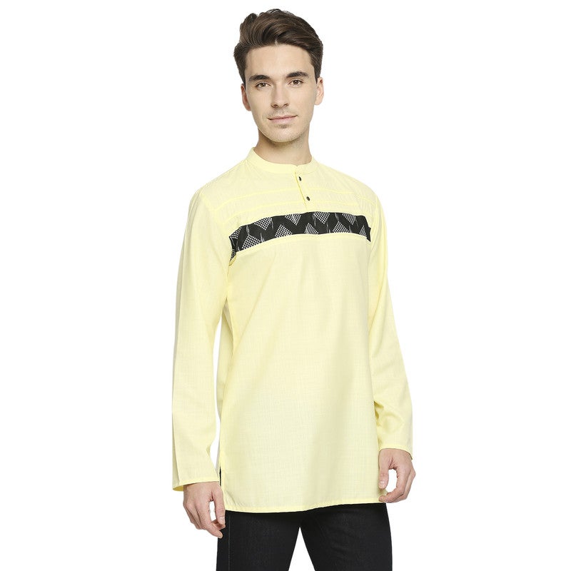 ARCHATTIRE قميص قطن أصفر للرجال - Image 3