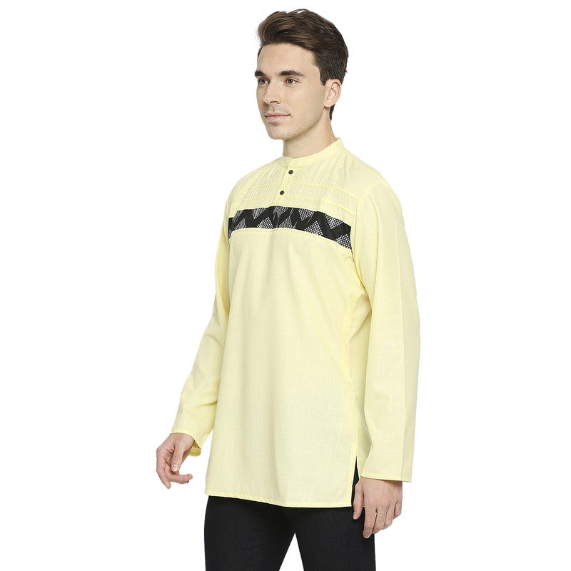 ARCHATTIRE قميص قطن أصفر للرجال - Image 2