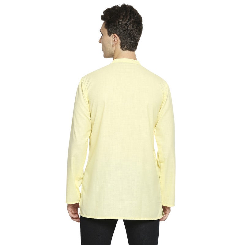 ARCHATTIRE قميص قطن أصفر للرجال - Image 4