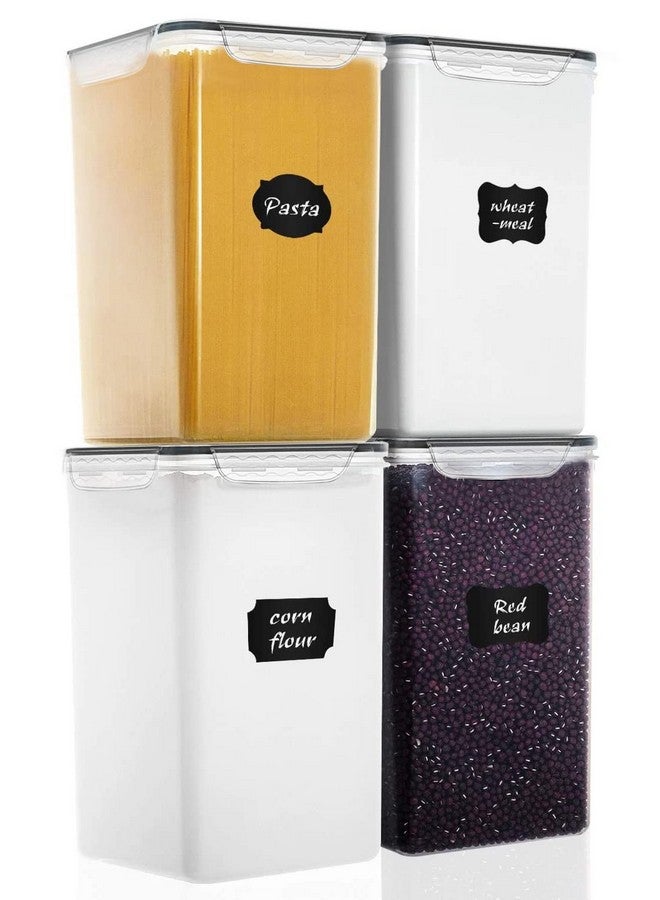 M MCIRCO M MCIRCO Extra Large 7qt / 6.5L/220oz Tall Food Storage Containers, WIDE & DEEP, 4-Piece Plastic Airtight Kitchen Pantry Storage Containers for Flour, Sugar, with 4 Measuring Cups,20 Labels  - Image 1