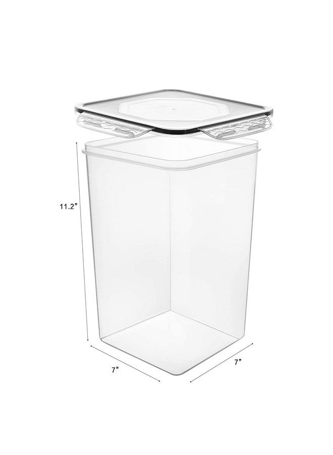 M MCIRCO M MCIRCO Extra Large 7qt / 6.5L/220oz Tall Food Storage Containers, WIDE & DEEP, 4-Piece Plastic Airtight Kitchen Pantry Storage Containers for Flour, Sugar, with 4 Measuring Cups,20 Labels  - Image 3