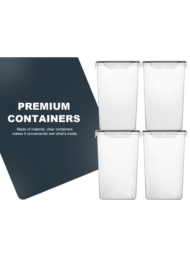 M MCIRCO M MCIRCO Extra Large 7qt / 6.5L/220oz Tall Food Storage Containers, WIDE & DEEP, 4-Piece Plastic Airtight Kitchen Pantry Storage Containers for Flour, Sugar, with 4 Measuring Cups,20 Labels  - Image 4