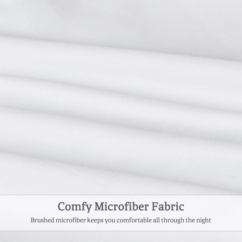 Hi -G HIG Pack of 2 Farmhouse Ruffle Pillow Shams, Standard Size White French Country Style Vintage Pillowcases with Handcraft Ruffle, Boho Frilly Pillow Shams for Bedroom, Microfiber, 20" X 26" (Emory) - Image 3