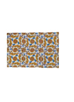 Shiv Kripa Blue Pottery Shiv Kripa Blue Pottery Luxury Floral Decorative Crafted Tabletop Flooring Wall Interior Exterior Traditional 4 x 4 inch Tiles Pack of 6 Tiles 