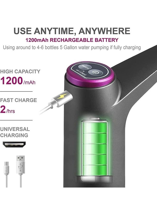 Arabest Portable USB Charging Water Pump Dispenser Water Pump 1 Black - Image 2