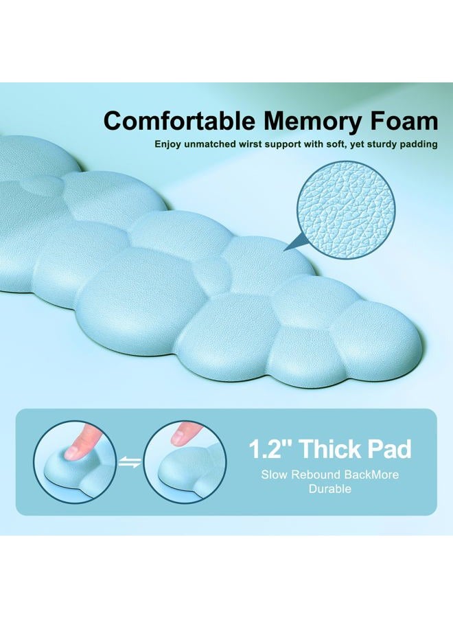 MOKURU Cloud Mouse Pad with Wrist Rest, Cloud Keyboard Wrist Rest, Wrist Rest for Computer Keyboard, Cloud Mouse Pad Wrist Support, Ergonomic Cloud Keyboard Mouse Wrist Support (Blue) - Image 5