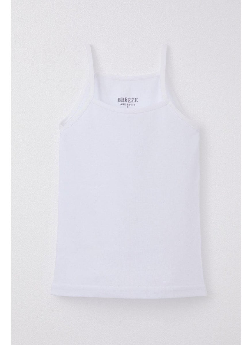 Breeze Girl Thin Strap Undershirt 3-7 Years, White  - Image 1