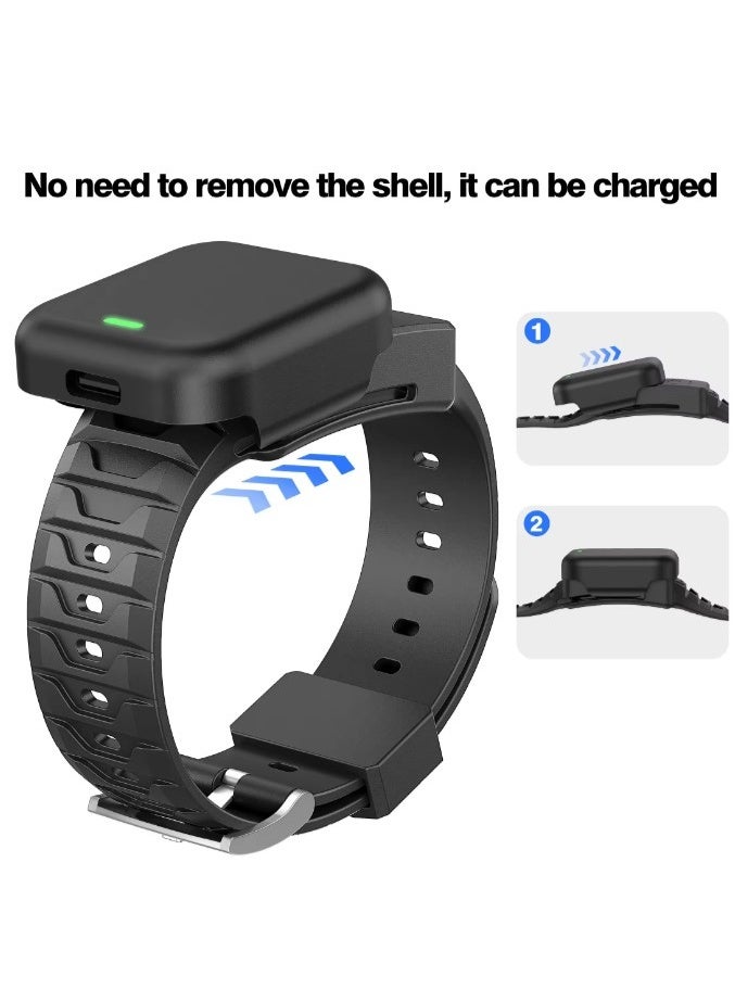 Rugged Case with Band Compatible with WHOOP 4.0 Band, Durable Soft Silicone Sports Loop Replacement Bands for WHOOP 4 Men Women Wristband - Image 4