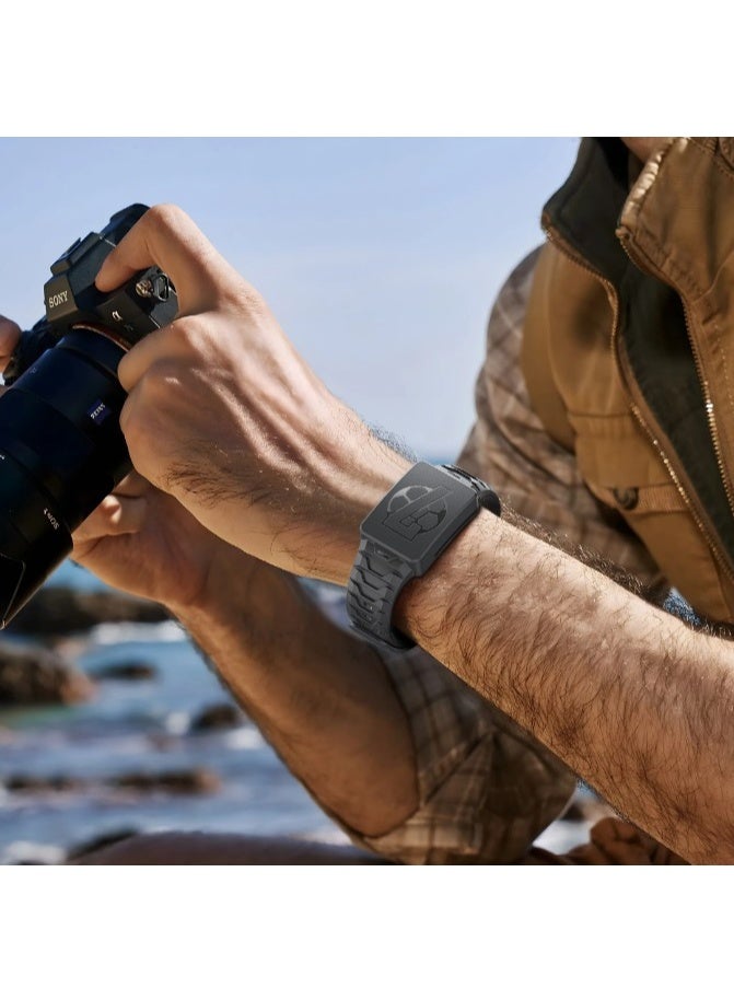 Rugged Case with Band Compatible with WHOOP 4.0 Band, Durable Soft Silicone Sports Loop Replacement Bands for WHOOP 4 Men Women Wristband - Image 5