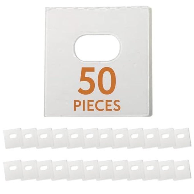 CLEAR VERTICAL BLIND REPAIR TABS 50 STICKON TABS 25 SETS WITH 2 ALCOHOL WIPES PEELSTICK REPAIR KIT WITH STRONG ADHESIVE FOR SLIDING DOORS WINDOWS