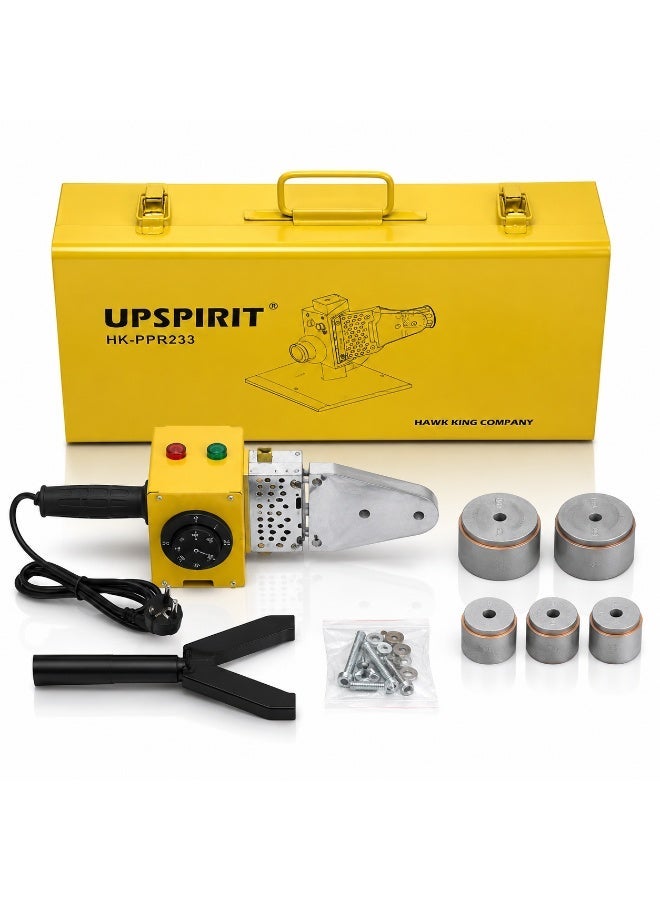 أب سبيريت ماكينة لحام مواسير UPSPIRIT، 900 واط، لحام حراري (فيوجن) لمواسير PP-R و PE بأقطار 20-63 مم، تشمل 6 قوالب (فكوك) تلحيم، مع تحكم في درجة الحرارة، وحقيبة حمل - Image 1