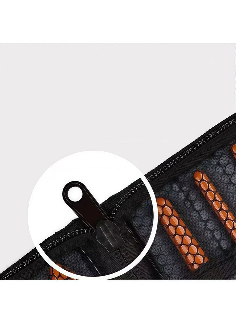 18-Piece Paint Brush Set – 15 Nylon Brushes with Standing Organizer & Sponge for Acrylic, Watercolor & Oil Painting (White) - Image 4